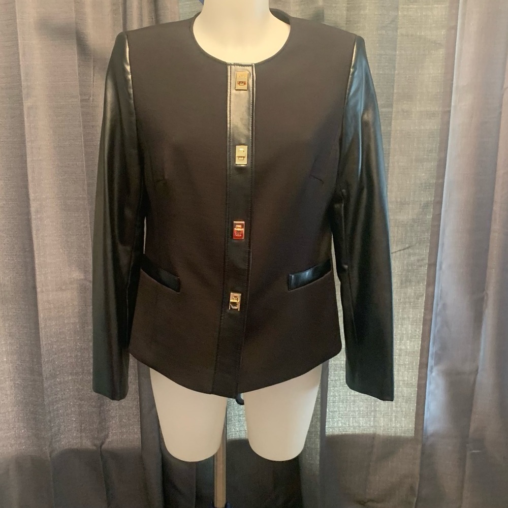 Tahari ASL Blazer Gold Twist Buttons EUC